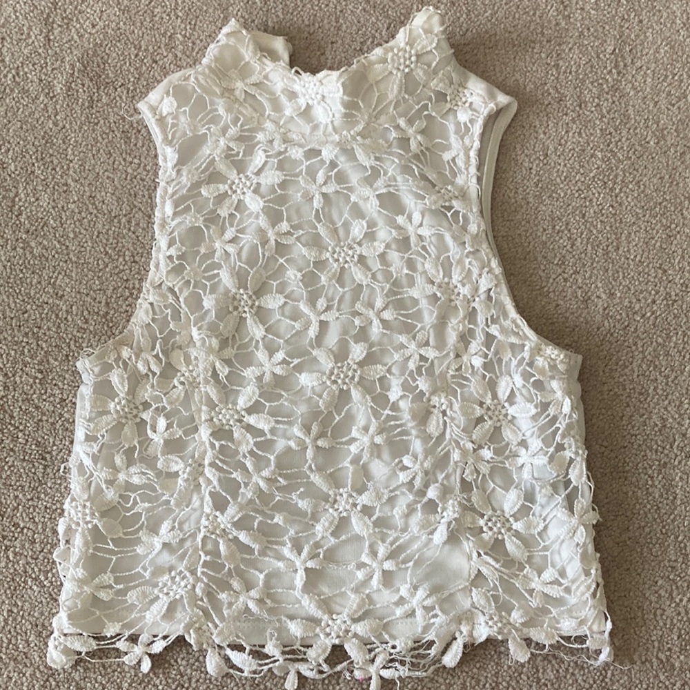 Charlotte Russe high neck crop top size M